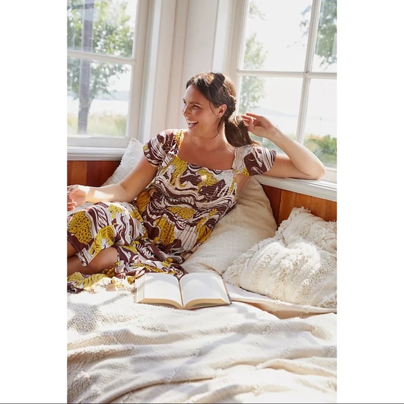 Anthropologie Whimsical Panther Maxi Dress M - Picture 2 of 16